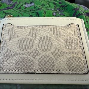 Beige Wallet Card Holder